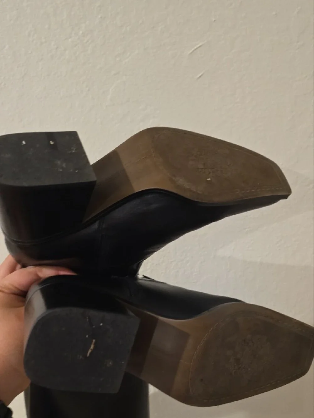 Vince Camuto Black Knee Leather Boots